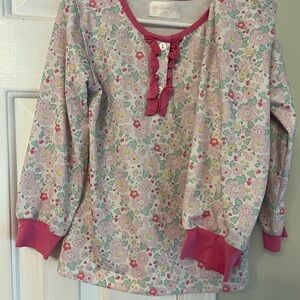 Cecil Kids Floral Pajama Set - Pink and Cream